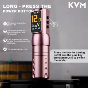 Máy Xăm Pen Không Dây KVM THREE MODES - Ảnh 5