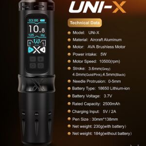 Máy Xăm Không Dây Chỉnh Stroke UNI-X AVA - Ảnh 6